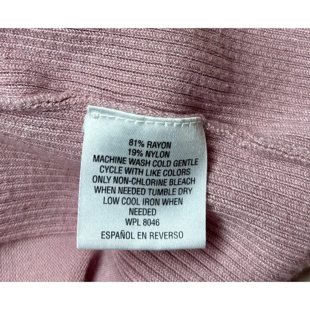 Mauve Knit Mock Neck Stud Cuff JM Collections Sweater Women’s S